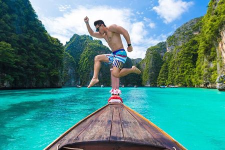 Phi Phi Pileh Lagoon Bamboo Island by Speed boat