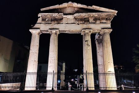Athens by Night Enchanting Walking Tour and Dinner Delights