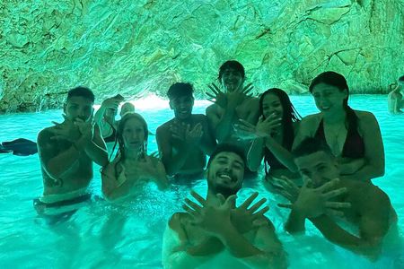 Grama Bay and Hidden Blue Cave A Boat Tour Adventure