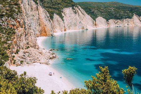 Caves, Iconic Myrtos and Fteri Beach 