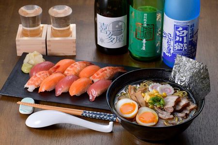 Ramen and Sushi Cooking Class with Sake Pairing Set in Tokyo