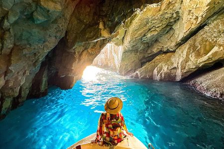 VIP Full Day Tour Shipwreck Blue Caves and top view