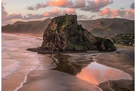 Private Piha Beach, Rainforest Adventure & Mt. Eden with Guide