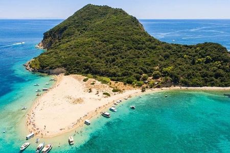 Turtle Island Cameo and Keri Caves with Transport Zakynthos