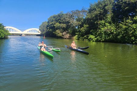 North Shore Hawaiian outrigger Canoe Snorkel and turtle adventure