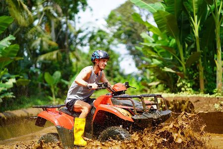 Ubud River Rafting and ATV Gorilla Cave with Cretya Sunset Pool
