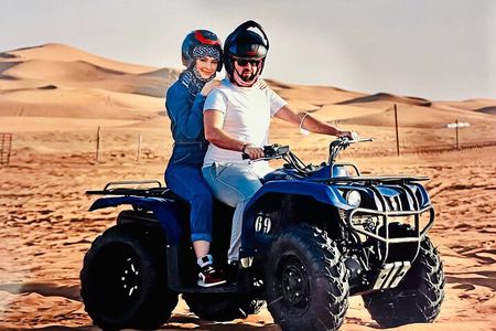 Dubai Red Dunes Safari, ATV, Camel ride, BBQ at Desert Camp