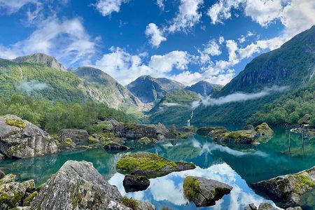 Idyllic Bondhus Glacier Lake and Rosendal - bus from Bergen