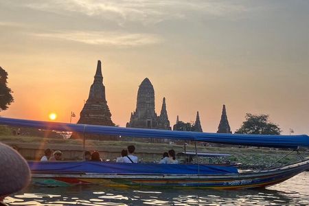 Ayutthaya Sunset Discovery, Boat Ride, Iconic Spots, Local Market