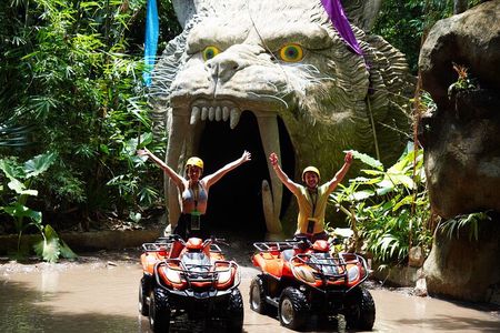 ATV Quad Bike Through Waterfall and Tunnel in Bali