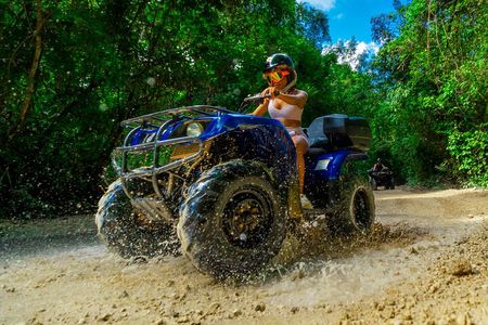 ATV Jungle, Zipline & Cenote with Transportation & Insurance 