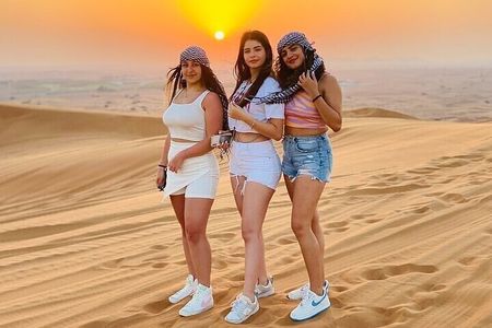 Private Evening Red Sand Desert Safari with Thrilling BBQ Dinner