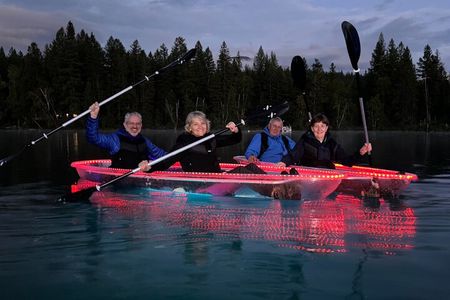 LED Illuminated Sunset Clear Kayak Tour //Kalispell, MT//