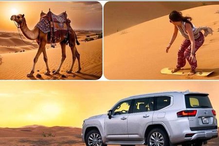 "Doha Desert : Safari, Sandboarding, Camel Ride & Inland Sea"