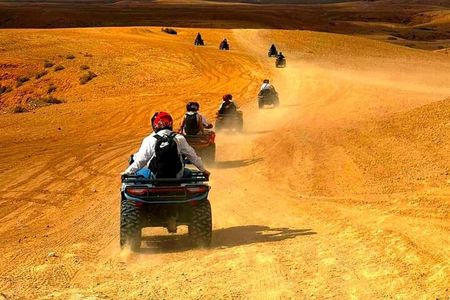 From Marrakech : Agafay Desert Quad Camel Ride and Dinner Show