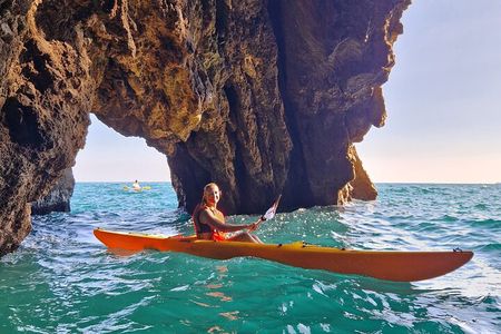 Sunset Kayak Adventure & Caves Tour, Swimming & Aperitif