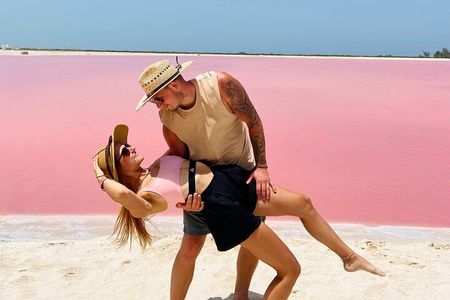 Natural Pink Lake Coloradas Transportation Included from Tulum
