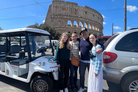 Rome in Golf Cart 4 hours Private Tour with Pickup from hotel