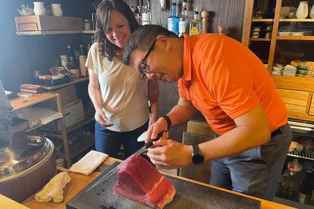 How to use Japanese knife, Tuna Cutting and Sushi Workshop 