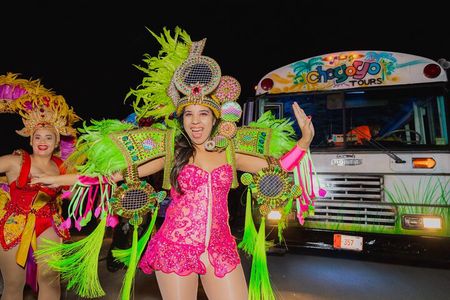 Latin Caribbean Sunset Party Bus tour with Karaoke