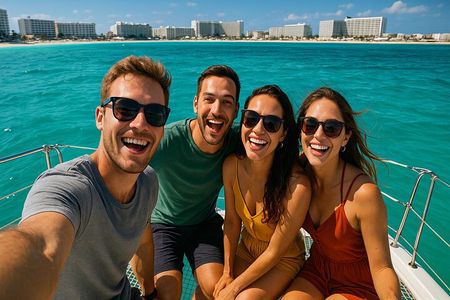 Catamaran to Isla Mujeres + Ice Bar pass! (open bar all day)