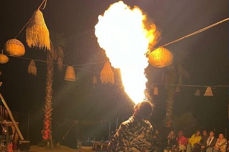 Agafay Desert Overnight Camel Ride Sunset & Dinner Show with pool