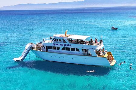 Wine testing on-board the Demetris Chara BBQ boat while visiting the Blue Lagoon