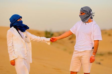 Desert Safari Dubai with Dune Bashing, Camel Ride & BBQ Dinner