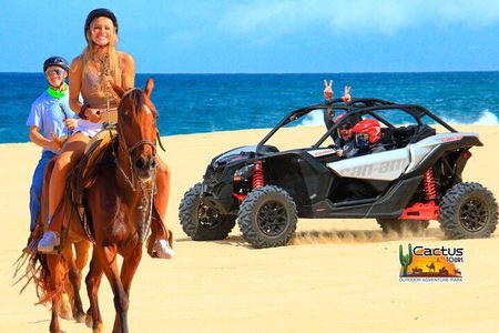 Beach CAN-AM SXS X3 & Horseback Ride in Cabo by Cactus Tours Park