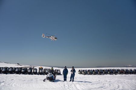Snowmobile with Helicopter Experience from Gullfoss