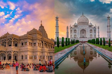 Private Mathura Vrindavan with Taj Mahal Agra Tour from Delhi