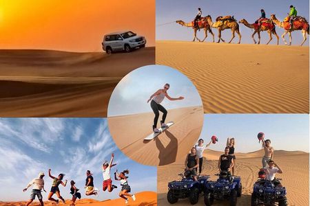 Doha : Quad Bike Desert Safari With Sandboarding & camel ride