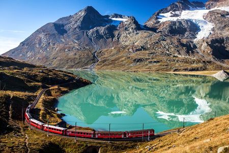 Intimate Small-Group Bernina UNESCO Scenic Train on Swiss Alps