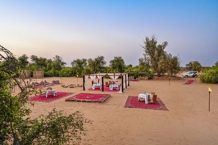 VIP Dubai Sunset Desert Safari: Camel Ride, BBQ, Unlimited Spirit