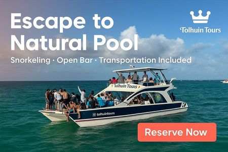 Private catamaran to Punta Cana Natural Pool + Snorkell