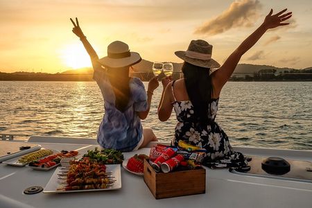 Coral Island & Sunset at Promthep cape by Catamaran Yacht 
