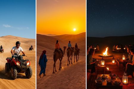 Premium Agafay Desert: Camel, Quad, Dinner & Fire Show 