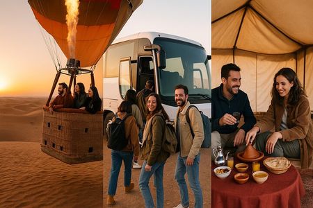 Sunrise Hot Air Balloon Flight over Marrakech +Moroccan Breakfast