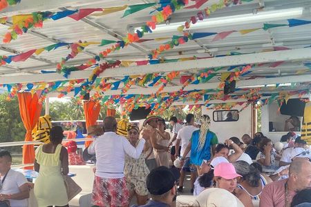 Boat party in San Andres Island Bay