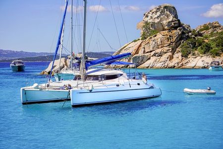 Sport Catamaran Tour from Palau to Archipelago from La Maddalena