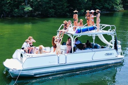 30ft Double Decker Slide Party Pontoon on Percy Priest - 16 max