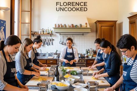 Florence Pasta Cooking Class with Unlimited Wine