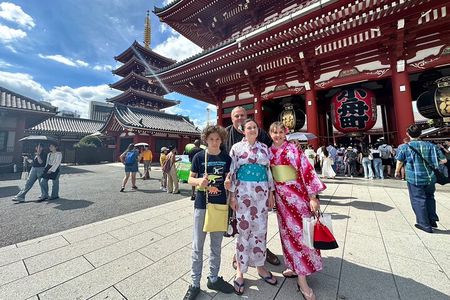 Kimono and Tea Ceremony in Asakusa Private Food Tour With Guide