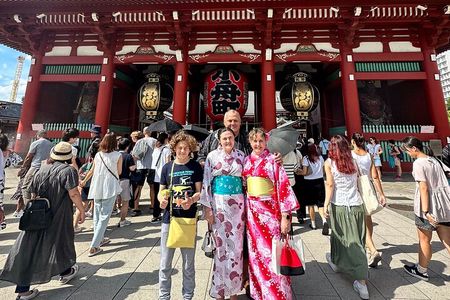 Kimono and Tea Ceremony in Asakusa Private Food Tour With Guide