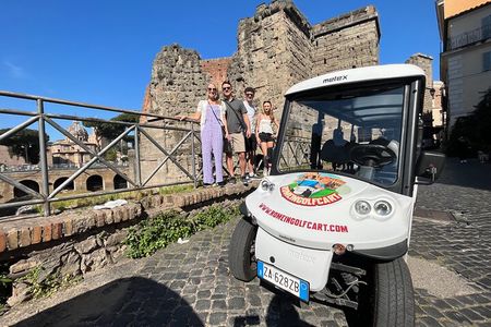 Rome in Golf Cart 4 hours Private Tour with Pickup from hotel