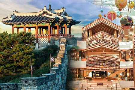 Day Tour of Suwon Hwaseong Fortress Starfield Waujeongsa Temple 
