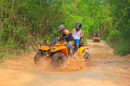 Half-day Adventure: Cenote + Ziplining + ATV Tour