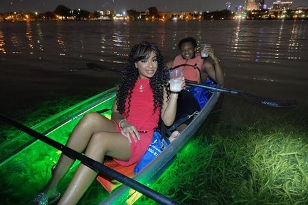 Neon Glow Clear Kayak & Champagne