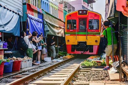 Floating Market and Railway Market Day Tour from Bangkok