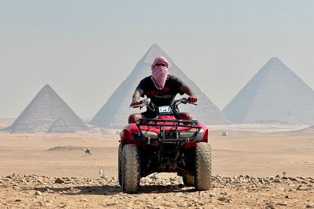 Giza Pyramids with ATV, Camel Ride, Nile Boat and Old Market Tour
